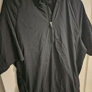 Adidas climaproof golf windbreaker men medium black short sleeve